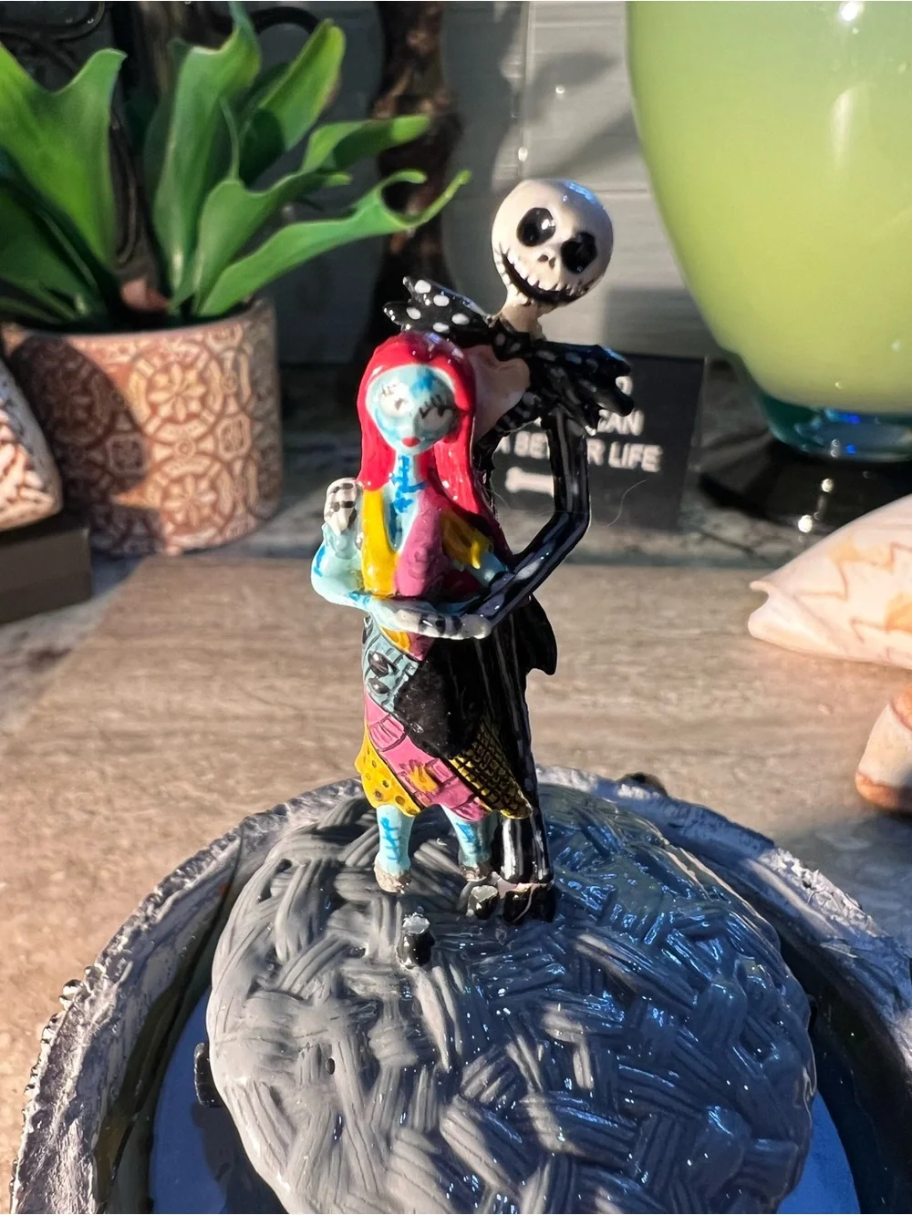 The Nightmare Before Christmas Jack & Sally Figurine Music Box read below